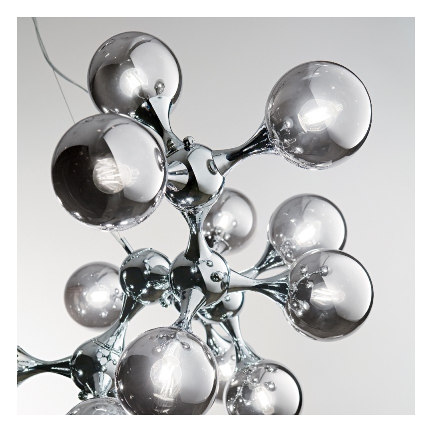 Ideal Lux - Kattokruunu johdossa NODI 15xE14/28W/230V kiiltävä kromi
