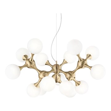Ideal Lux - Kattokruunu johdossa NODI 15xE14/28W/230V messinki