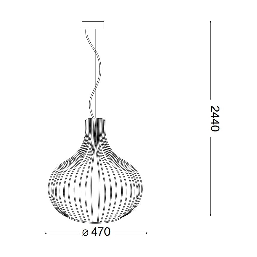 Ideal Lux - Kattokruunu johdossa ONION 1xE27/60W/230V halkaisija 47 cm