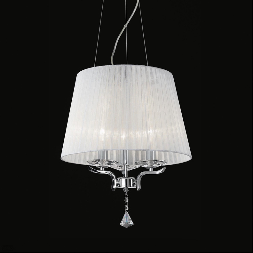 Ideal Lux - Kristallikruunu johdossa PEGASO 3xE14/28W/230V halkaisija 40 cm kiiltävä kromi