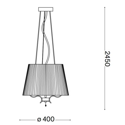 Ideal Lux - Kristallikruunu johdossa PEGASO 3xE14/28W/230V halkaisija 40 cm kulta