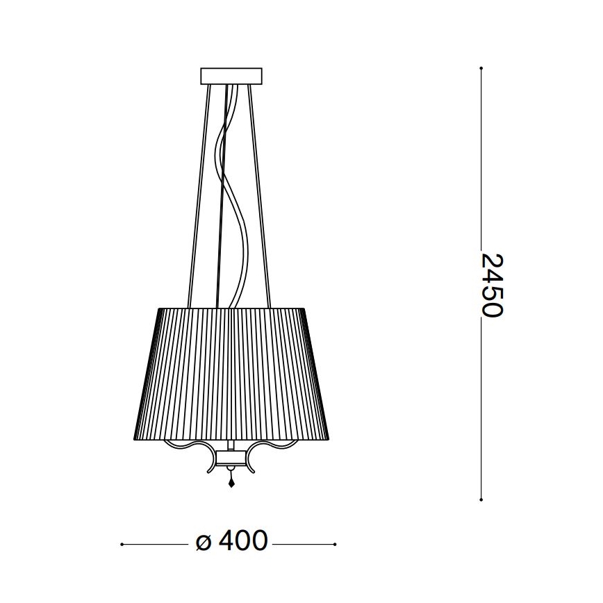 Ideal Lux - Kristallikruunu johdossa PEGASO 3xE14/28W/230V halkaisija 40 cm kulta