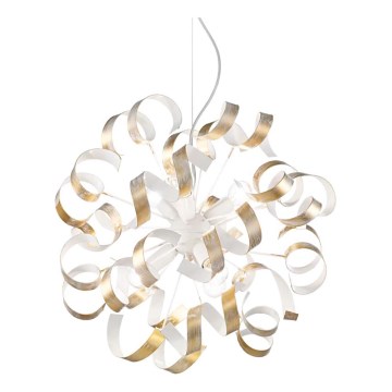Ideal Lux - Kattokruunu johdossa VORTEX 6xE14/40W/230V halkaisija 53 cm kulta/patina