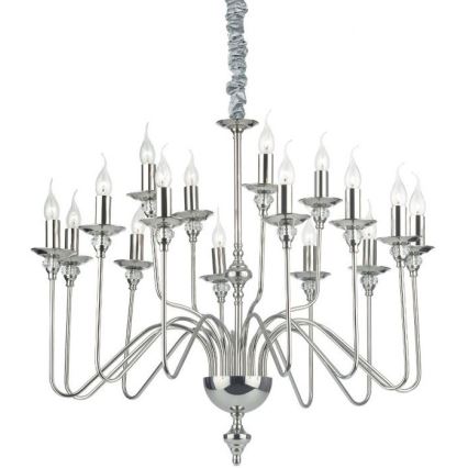 Ideal Lux - Kattokruunu ketjussa ARTU 16xE14/40W/230V halkaisija 90 cm kiiltävä kromi