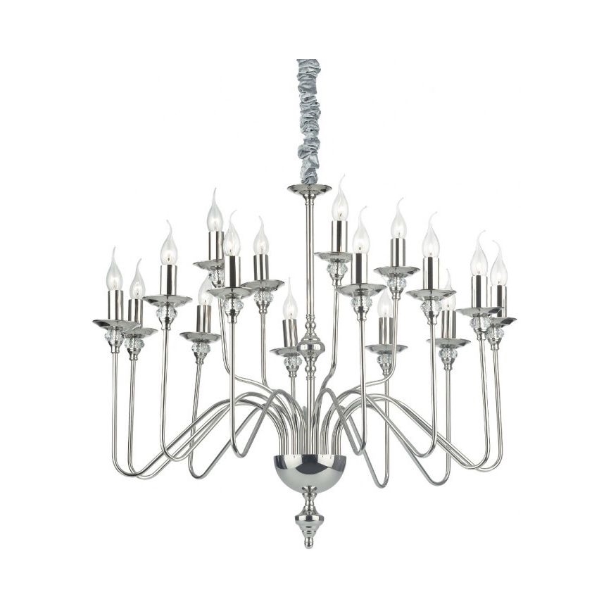 Ideal Lux - Kattokruunu ketjussa ARTU 16xE14/40W/230V halkaisija 90 cm kiiltävä kromi