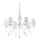 Ideal Lux - Kattokruunu ketjussa BLANCHE 6xE14/40W/230V halkaisija 75 cm valkoinen
