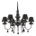 Ideal Lux - Kattokruunu ketjussa BLANCHE 6xE14/4W/230V halkaisija 75 cm musta