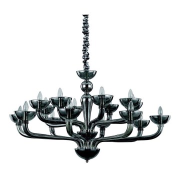 Ideal Lux - Kattokruunu ketjussa CASANOVA 16xE14/40W/230V halkaisija 120 cm harmaa