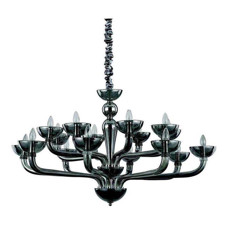 Ideal Lux - Kattokruunu ketjussa CASANOVA 16xE14/40W/230V halkaisija 120 cm harmaa