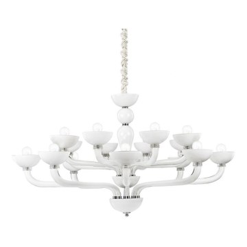 Ideal Lux - Kattokruunu ketjussa CASANOVA 16xE14/40W/230V halkaisija 120 cm valkoinen