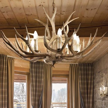 Ideal Lux - Kattokruunu ketjussa CHALET 8xE14/40W/230V sarvet