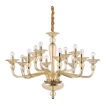 Ideal Lux - Kattokruunu ketjussa DANIELI 12xE14/40W/230V halkaisija 94 cm messinki