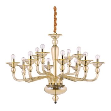 Ideal Lux - Kattokruunu ketjussa DANIELI 12xE14/40W/230V halkaisija 94 cm messinki