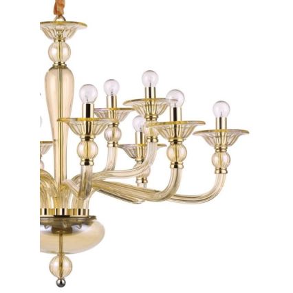 Ideal Lux - Kattokruunu ketjussa DANIELI 12xE14/40W/230V halkaisija 94 cm messinki