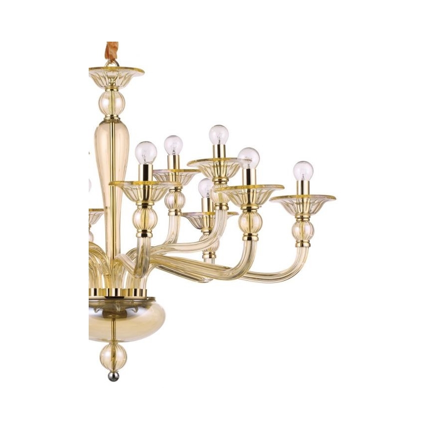 Ideal Lux - Kattokruunu ketjussa DANIELI 12xE14/40W/230V halkaisija 94 cm messinki