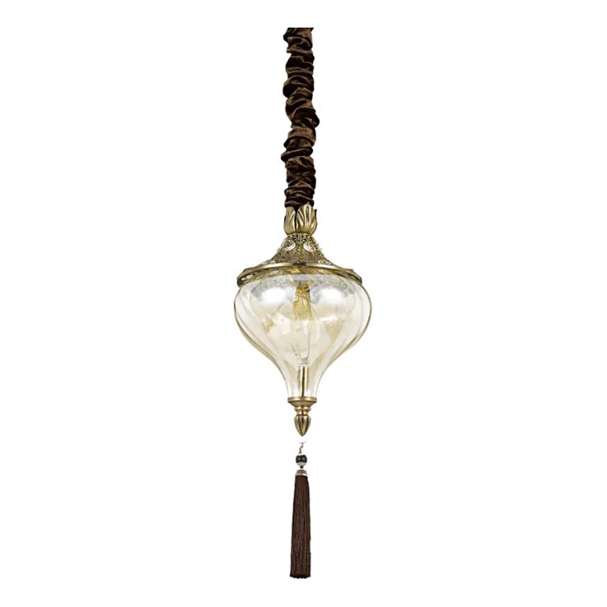 Ideal Lux - Kattokruunu ketjussa HAREM 1xE27/42W/230V halkaisija 16,5 cm messinki