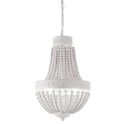 Ideal Lux - Kattokruunu ketjussa MONET 5xE14/40W/230V halkaisija 40 cm hamppu/valkoinen