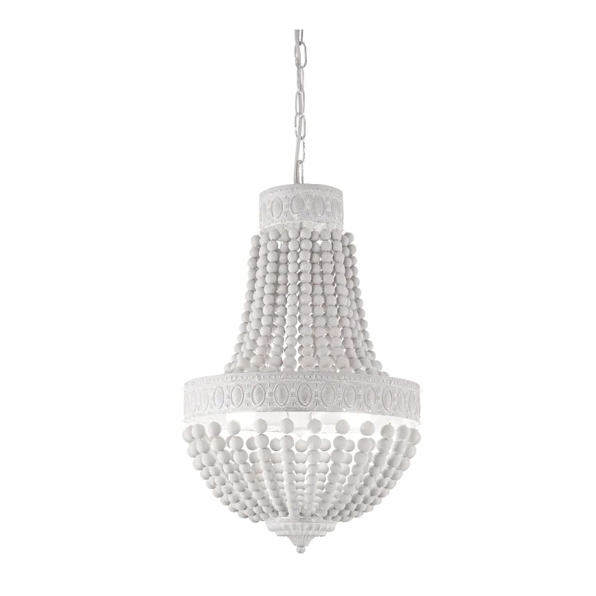 Ideal Lux - Kattokruunu ketjussa MONET 5xE14/40W/230V halkaisija 40 cm hamppu/valkoinen
