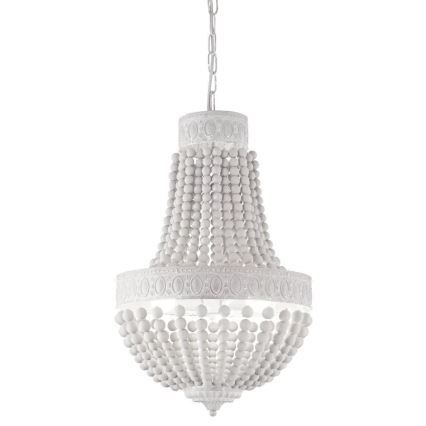 Ideal Lux - Kattokruunu ketjussa MONET 6xE14/40W/230V halkaisija 50 cm hamppu/valkoinen