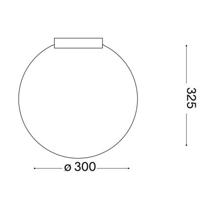 Ideal Lux - Kattovalo CARTA 1xE27/25W/230V halkaisija 30 cm valkoinen
