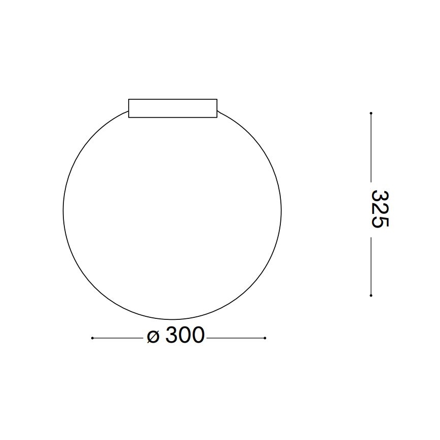 Ideal Lux - Kattovalo CARTA 1xE27/25W/230V halkaisija 30 cm valkoinen