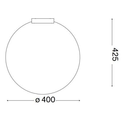 Ideal Lux - Kattovalo CARTA 1xE27/25W/230V halkaisija 40 cm valkoinen