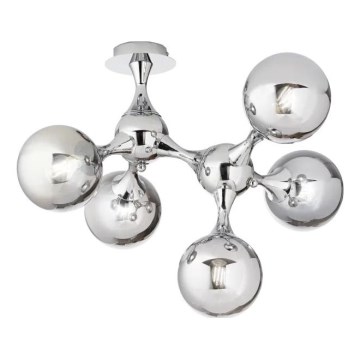 Ideal Lux - Kiinteä kattokruunu NODI 5xE14/28W/230V kiiltävä kromi