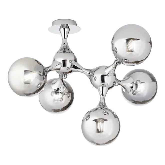 Ideal Lux - Kiinteä kattokruunu NODI 5xE14/28W/230V kiiltävä kromi
