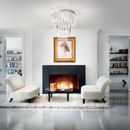 Ideal Lux - Kiinteä kristallikruunu CARLTON 12xE14/40W/230V halkaisija 50 cm kiiltävä kromi