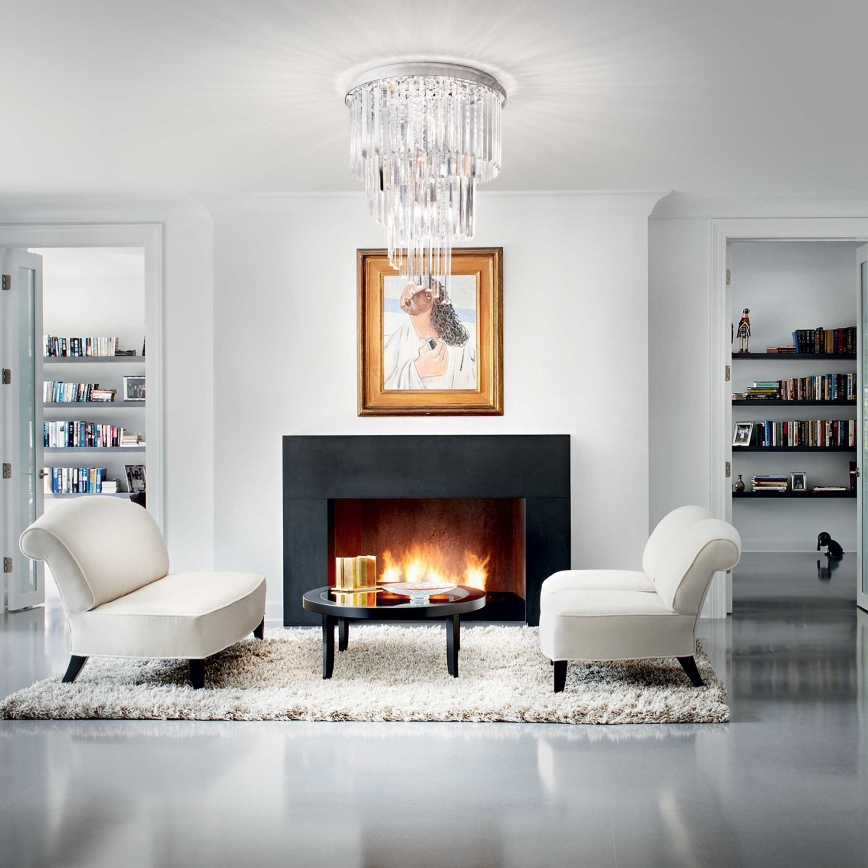 Ideal Lux - Kiinteä kristallikruunu CARLTON 12xE14/40W/230V halkaisija 50 cm kiiltävä kromi
