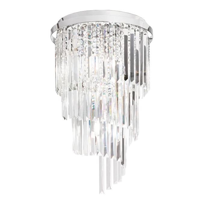 Ideal Lux - Kiinteä kristallikruunu CARLTON 8xE14/40W/230V halkaisija 40 cm kiiltävä kromi