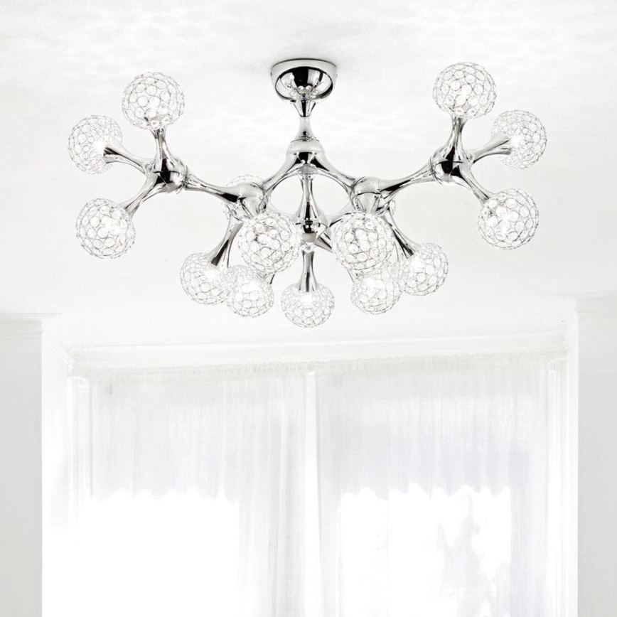 Ideal Lux - Kiinteä kristallikruunu NODI 15xG9/40W/230V kiiltävä kromi
