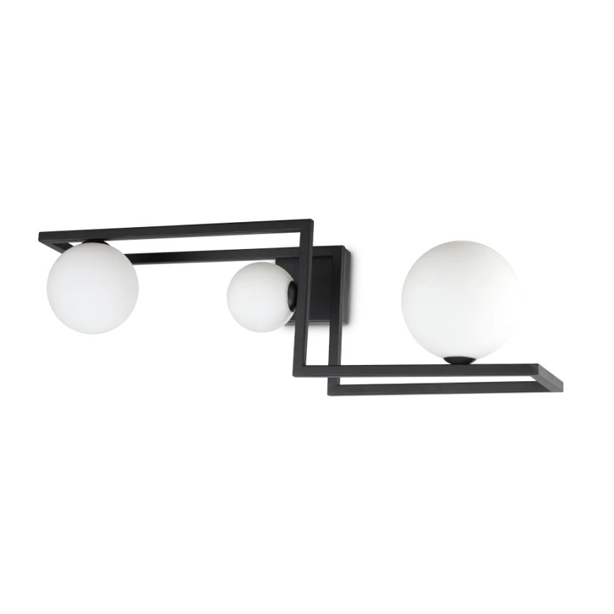 Ideal Lux - Kiinteä LED-kattokruunu ANGOLO 3xG9/3W/230V musta
