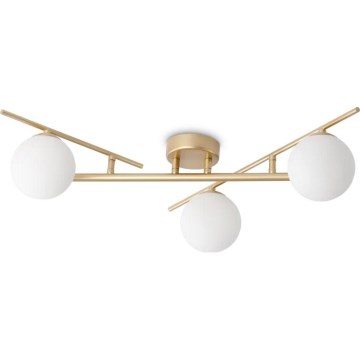 Ideal Lux - Kiinteä LED-kattokruunu ATLAS 3xG9/3W/230V kulta