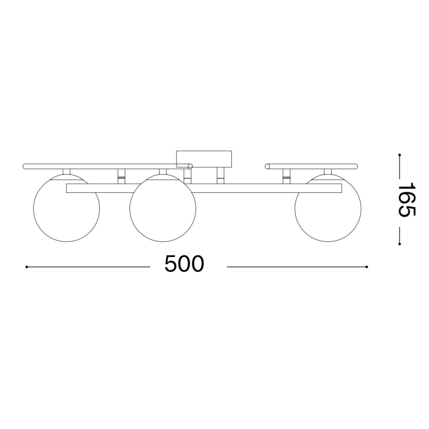 Ideal Lux - Kiinteä LED-kattokruunu ATLAS 3xG9/3W/230V kulta
