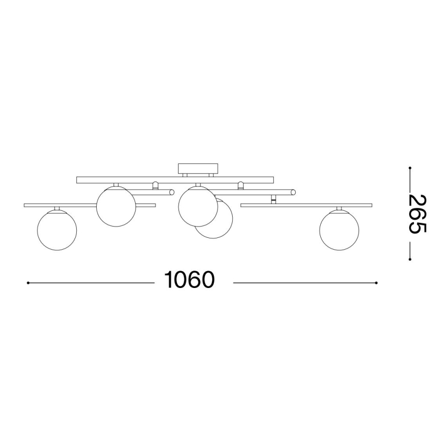 Ideal Lux - Kiinteä LED-kattokruunu ATLAS 5xG9/3W/230V valkoinen