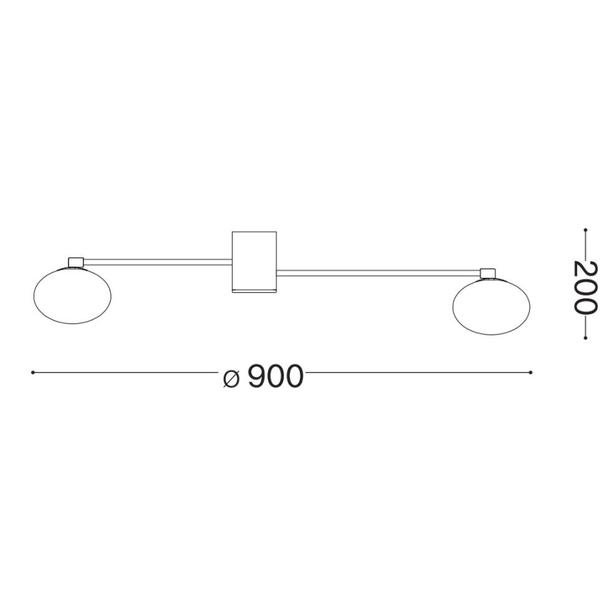 Ideal Lux - Kiinteä LED-kattokruunu HERMES 3xG9/3W/230V halkaisija 90 cm kulta
