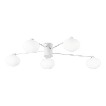 Ideal Lux - Kiinteä LED-kattokruunu HERMES 5xG9/3W/230V halkaisija 90 cm valkoinen