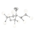 Ideal Lux - Kiinteä LED-kattokruunu NODINO 9xG9/3W/230V kiiltävä kromi/valkoinen