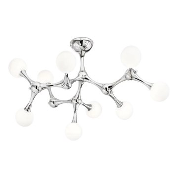 Ideal Lux - Kiinteä LED-kattokruunu NODINO 9xG9/3W/230V kiiltävä kromi/valkoinen