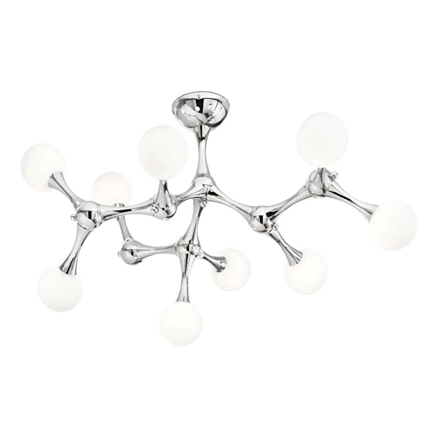 Ideal Lux - Kiinteä LED-kattokruunu NODINO 9xG9/3W/230V kiiltävä kromi/valkoinen