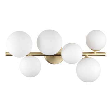 Ideal Lux - Kiinteä LED-kattokruunu PERLAGE 6xG9/3W/230V 49 cm kulta/valkoinen