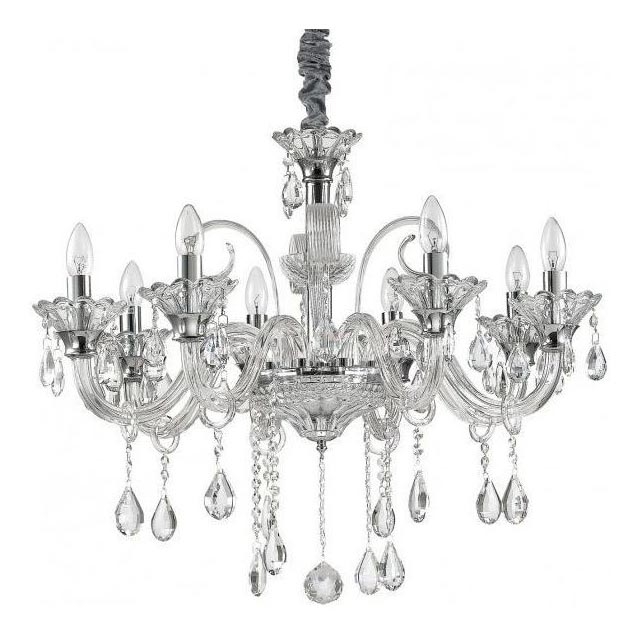 Ideal Lux - Kristalli-ketjukattokruunu COLOSSAL 8xE14/40W/230V halkaisija 78 cm kiiltävä kromi