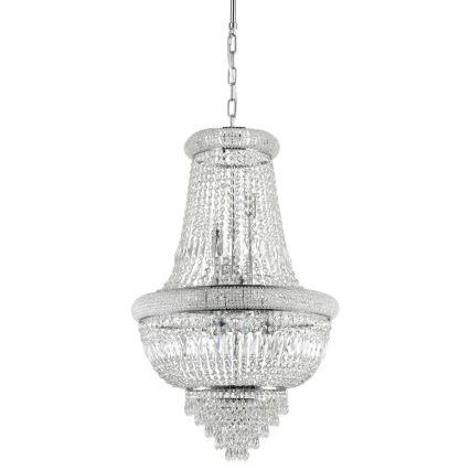 Ideal Lux - Kristalli-ketjukattokruunu DUBAI 10xE14/28W/230V halkaisija 52 cm kiiltävä kromi