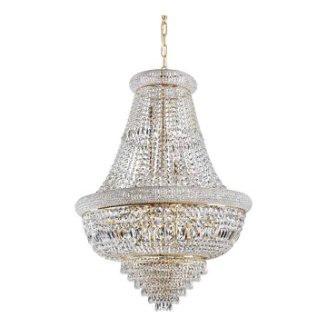 Ideal Lux - Kristalli-ketjukattokruunu DUBAI 24xE14/28W/230V halkaisija 80 cm kulta