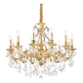 Ideal Lux - Kristalli-ketjukattokruunu GIOCONDA 12xE14/40W/230V halkaisija 90 cm kulta