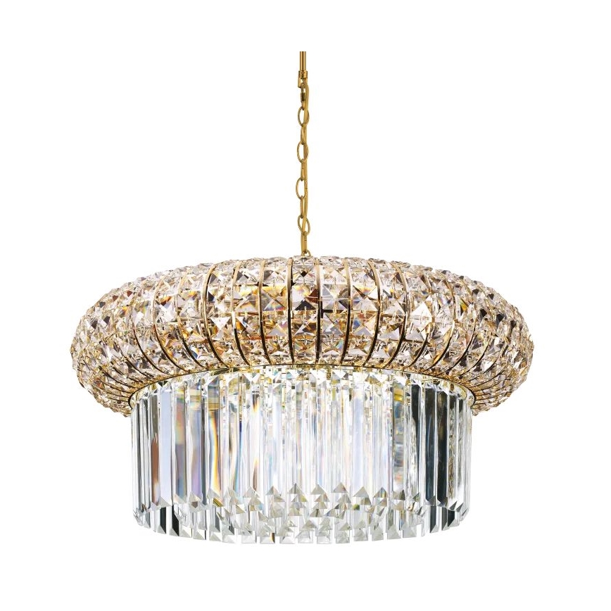 Ideal Lux - Kristalli-ketjukattokruunu NABUCCO 12xE14/40W/230V halkaisija 60 cm kulta