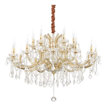 Ideal Lux - Kristalli-ketjukattokruunu NAPOLEON 18xE14/40W/230V halkaisija 96 cm kulta