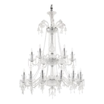 Ideal Lux - Kristalli-ketjukattokruunu REDENTORE 18xE14/40W/230V halkaisija 102 cm läpinäkyvä
