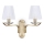 Ideal Lux - Kristalli seinä lamppu PEGASO 2xE14/28W/230V kulta